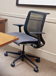 [#B13] Grey &amp; Black Task Chair