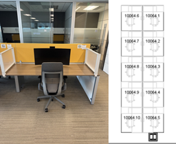 [#A1-28] Steelcase Workstation - Pod of 10 (must be together)