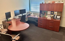 [#E9-44] Private Office Setup (RH in Mahogany)