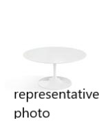 [#C9-27] ROUND COFFEE TABLE, 36"RX15"H, WHITE TOP AND BASE