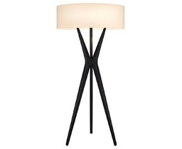 [#I7-32] BELAIR FLOOR LAMP, BLK +  SHADE FOR BELAIR FLOOR LAMP, BLK LAMP/WHITE SHADE
