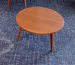 [#C3-8] Round wood coffee table