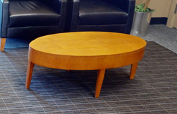 [#C3-10] Oval coffee table, wood