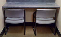 [#B8-6] Grey guest chair with arms