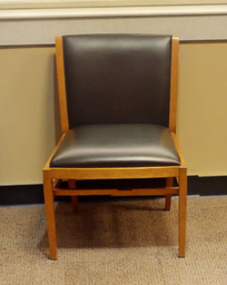 [#B9-6] Black side chair no arms