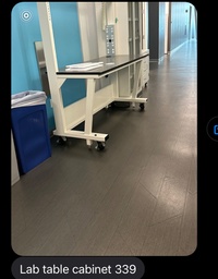 [#E4-339] Lab table Cabinet white