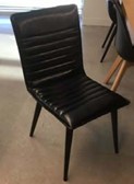 [#B4-29] DINING CHAIRS - BLACK W/DARK LEGS