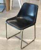 [#B4-30] DINING CHAIRS - BLACK W/ SLED BASE