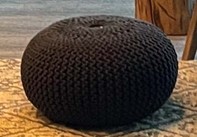 [#B11-41] OTTOMAN - CHARCOAL POUFF