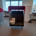 [#B12-3] SINGLE BOOTH RED/GREY HBU