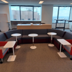 [#B7-10] SOFA SECTIONAL ORANGE/LIGHT GREY