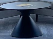 [#C7-67] COFFEE TABLE - BLACK, 31-1/2" DIA