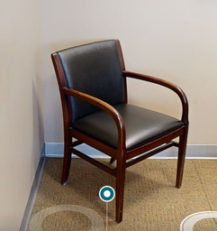 [#B9-4] Black guest chair with arms