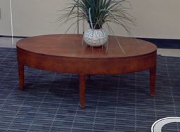 [#C3-22] Oval coffee table, wood