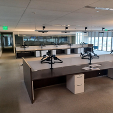 [#H10-20] TRIPLE MONITOR ARMS, ADDITIONAL 36 NO PLATES HUMANSCALE