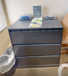 [#D8-12] 3D lateral filing cabinet, blk