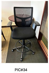 [#B13-34] TASK STOOL, BLACK, NO TAG