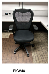 [#B13-40] TASK CHAIR (MESH BACK), BLACK, NO TAG