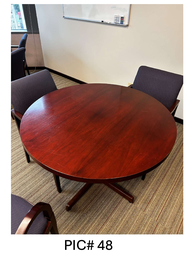 [#C4-48] WOOD ROUND TABLES