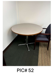 [#C4-52] GREY ROUND TABLE