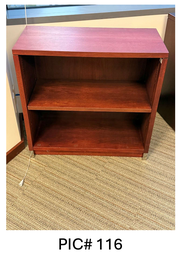 [#D1-116] WOOD BOOKCASE - 2 HIGH