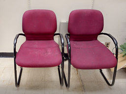 [#B8-14] Red guest chair w/arms