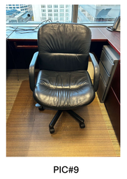 [#B5-9] TASK CHAIR (MID BACK), LEATHER - BLACK, NO TAG