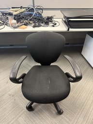 [#B13-78] Upholstered Black Task Chair