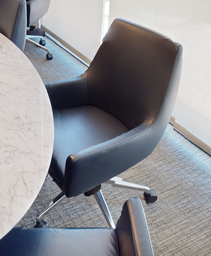 [#B5-7] Blue conference mobile chair