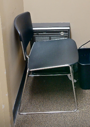 [#B8-7] Black side chair no arms