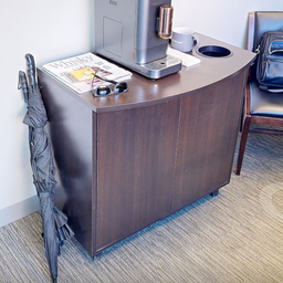 [#D20-6] Coffee station cabinet, wood