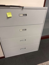 [#D10-10] 4-DRAWER LATERAL FILE CABINET (METAL) LIGHT GREY