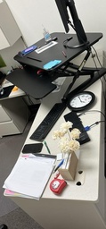 [#E8-30] L Shaped Desk w Hutch 73x36