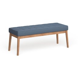 [#B2-37] Blue Fabric lobby bench