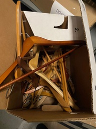 [#I2-25] Box Of Wooden Hangers