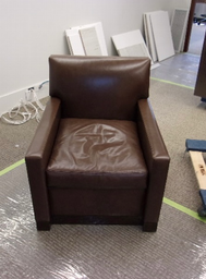 [#B12-245] 2 CLUB CHRS, 1 RUG, 2 COFFEE TBL W/MARBLE TOP, 1 END TBL, 1 SOFA &amp; BIN W/FLOWERS,LAMP,PILLOWS