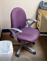 [#B13-7] Purple task chair with arms