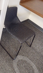 [#B8-14] Grey side chair no arms