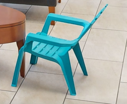 [#B8-8] Child plastic chair blue