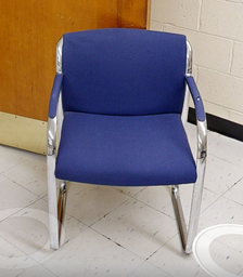 [#B8-10] Blue chair guest chair with arms