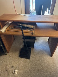 [#C10-24] Tan Wood credenza/ table