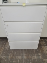 [#D10-27] 4 drawers cabinet -metal-white (photo representation)