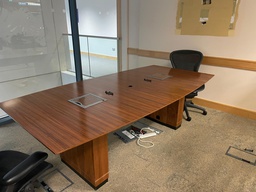 [#C6-36] Boardroom Table – 3000 X 1200 (Cut Outs For Mic Cables No Grommet)