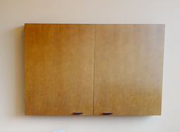 [#F4-8] Mounted whiteboard in cabinet