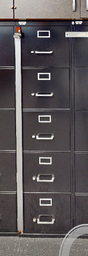 [#D13-9] 5D vertical file cabinet, blk