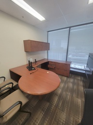 [#E9-400] U shape desk w/hoverhangin comp