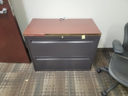 [#D6-583] 2 drawers cabinet / met-dark