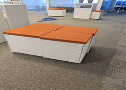 [#D16-23] Filing, mobile pedestals with cushion top, various colours