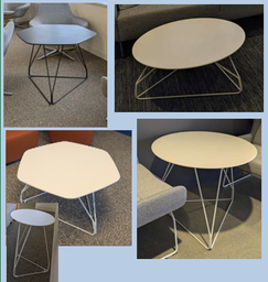 [#C11-50] Table, poly wire tables, various colours and shapes throughout