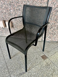 [#B4-15] Guest Chair - black metal